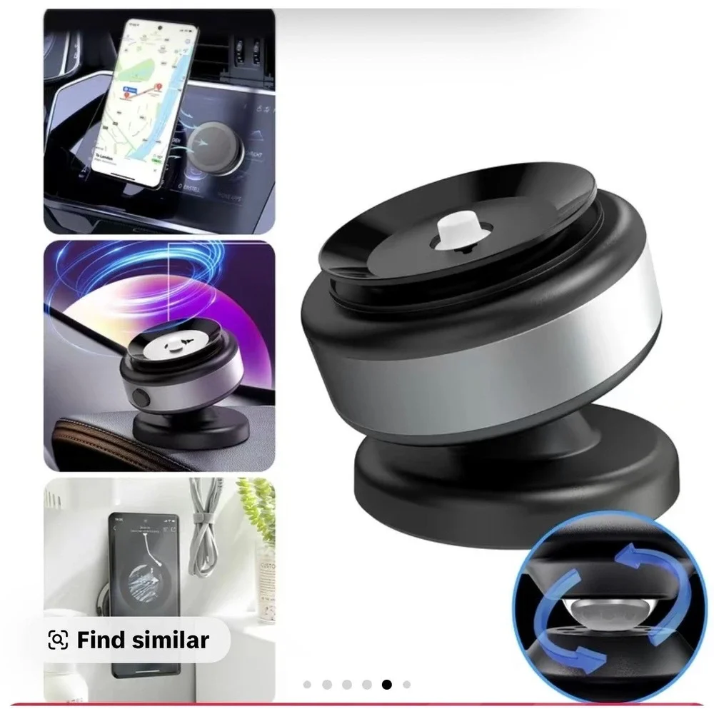 Universal Magnetic Car‎ Phone Mount Holder USB Charging 360 Rotation